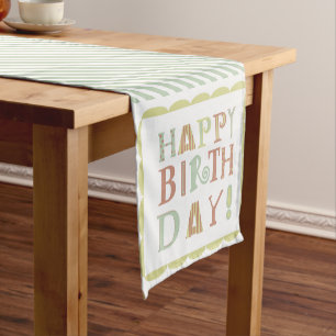 Flippiger alles Gute zum Geburtstagtabellenläufer Kurzer Tischläufer