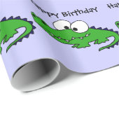 Flippiger Alligator Geschenkpapier (Rolleneckpunkt)