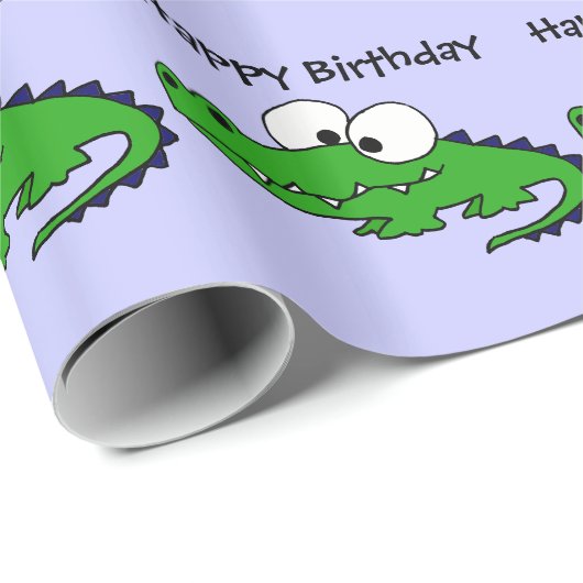 Flippiger Alligator Geschenkpapier (Rolleneckpunkt)