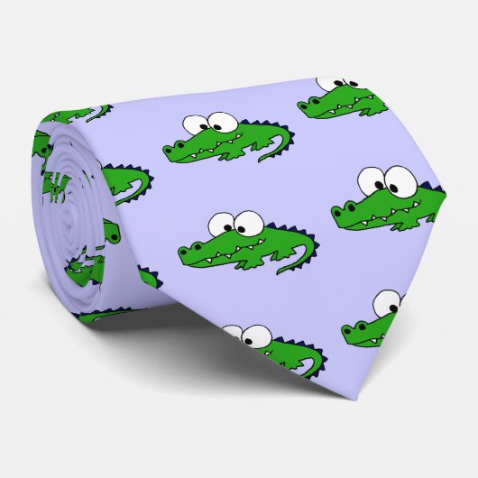 Flippiger Alligator Krawatte (Gerollt)
