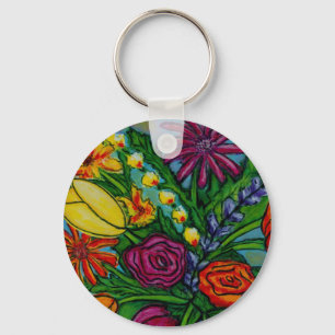 Flippiger Blumenstrauß-Schlüsselkette Schlüsselanhänger