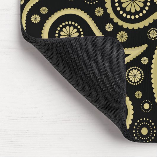 Flippiger Druck Paisleys im Schwarzen u. in den Mousepad (Ecke)