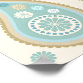 Flippiger Druck Paisleys Poster (Ecke)