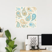 Flippiger Druck Paisleys Poster (Heimbüro)