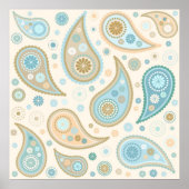 Flippiger Druck Paisleys Poster (Vorne)