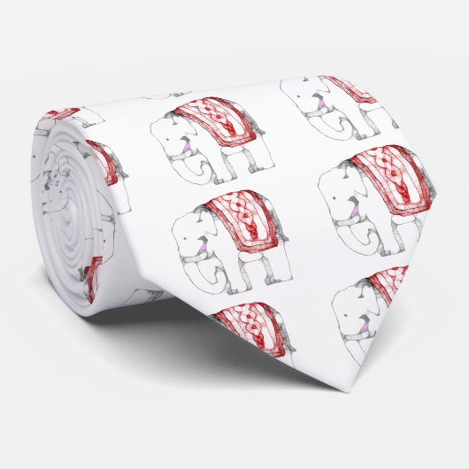 Flippiger Elefant Krawatte (Gerollt)