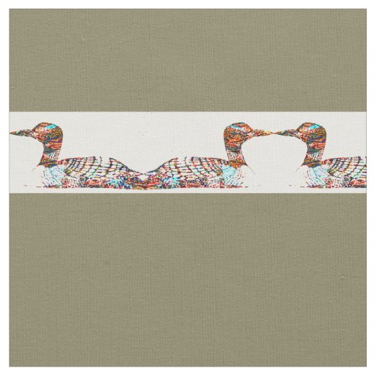 Flippiger farbiger Loon Striped Stoff (Nahaufnahme)