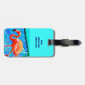 flippiger Flamingo VIP-Reise-Gepäckanhänger Gepäckanhänger (Rückseite horizontal)