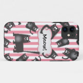 Flippiger flockiger Fall der Miezekatze-Katze Case-Mate iPhone Hülle (Rückseite (Horizontal))