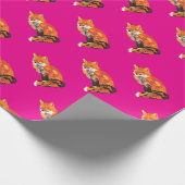 Flippiger Fox im Rosa Geschenkpapier (Ecke)