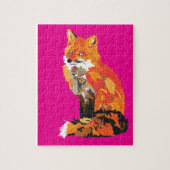 Flippiger Fox im Rosa Puzzle (Vertikal)
