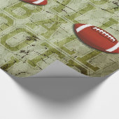 Flippiger grüner Schmutz-Fußball Geschenkpapier (Ecke)