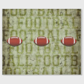 Flippiger grüner Schmutz-Fußball Geschenkpapier (Flach)