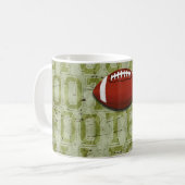 Flippiger grüner Schmutz-Fußball Kaffeetasse (Vorderseite Links)