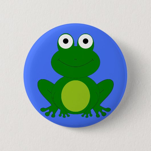 Flippiger kleiner Froschteich Button (Vorderseite)