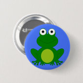 Flippiger kleiner Froschteich Button (Vorne & Hinten)