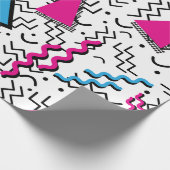 Flippiger lauter Memphis-Entwurf Geschenkpapier (Ecke)