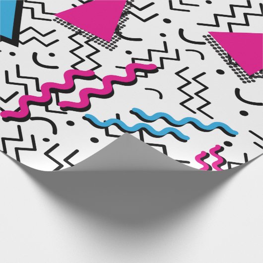 Flippiger lauter Memphis-Entwurf Geschenkpapier (Ecke)