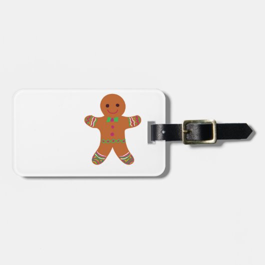 Flippiger Lebkuchen Gepäckanhänger (Vorderseite horizontal)