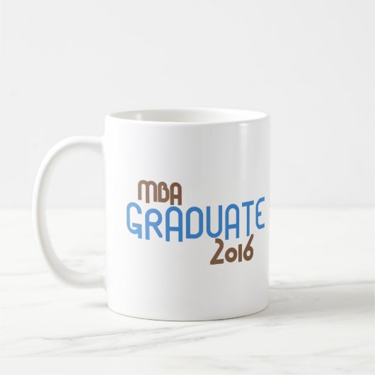 Flippiger MBA-Absolvent 2016 (Blau) Kaffeetasse (Links)