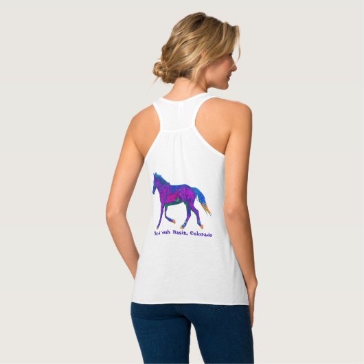 Flippiger Pony-Colt-Muster WildHerdz Behälter Tank Top (Rückseite Vollansicht)