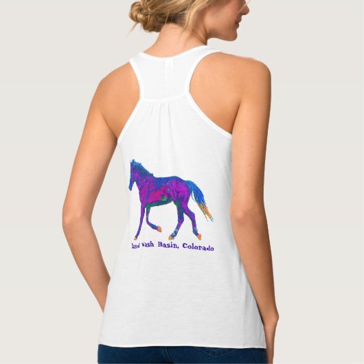 Flippiger Pony-Colt-Muster WildHerdz Behälter Tank Top (Rückseite)