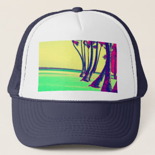 flippiger psychedelischer Strandentwurf Truckerkappe