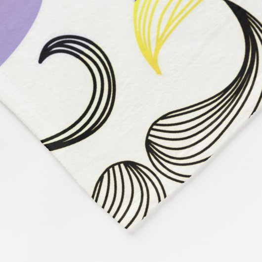 Flippiger Regenbogen-Schnurrbart-Entwurf Fleecedecke (Ecke)