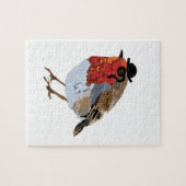 Flippiger Robin mit Monocle und Hut Puzzle (Horizontal)