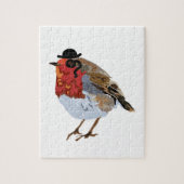 Flippiger Robin mit Monocle und Hut Puzzle (Vertikal)