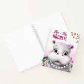 Flippiger rosa Blumen Kinder Notizblock (Innenseite)