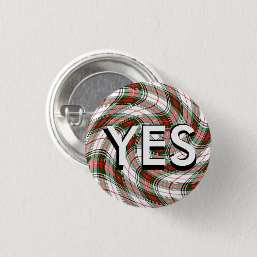 Flippiger Tartan-schottische Unabhängigkeit Button (Vorne & Hinten)