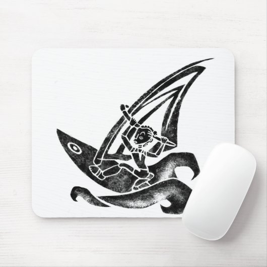 Flippiger Windsurfer Mousepad (Mit Mouse)