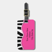 Flippiger Zebra-Gepäckanhänger Gepäckanhänger (Vorderseite vertikal)