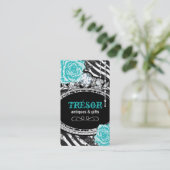 Flippiger Zebra Stripes Visitenkarten Visitenkarte (Stehend Vorderseite)