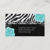 Flippiger Zebra Stripes Visitenkarten Visitenkarte (Rückseite)