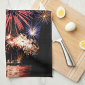 Flippiges 4. von Juli-Feuerwerken Handtuch (Viertel Falte)