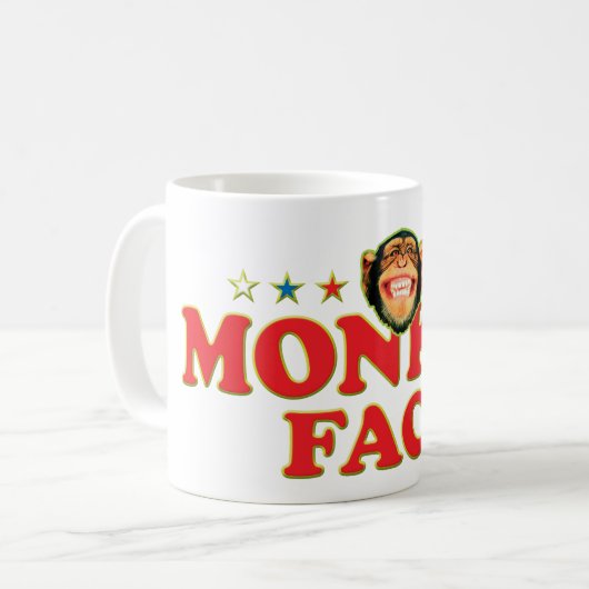 Flippiges Affe-Gesicht Kaffeetasse (Vorderseite Links)