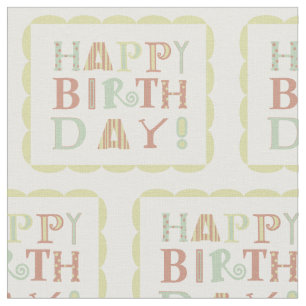 Flippiges alles Gute zum Geburtstaggewebe Stoff