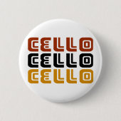 Flippiges Cello-Trio-Geschenk Button (Vorderseite)