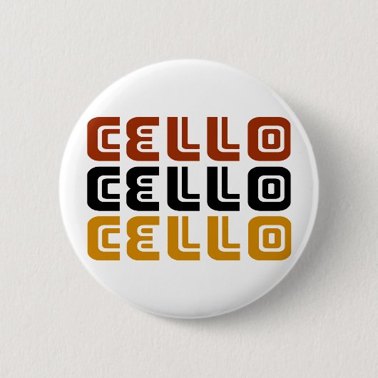 Flippiges Cello-Trio-Geschenk Button (Vorderseite)