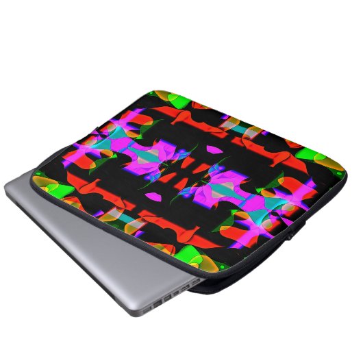 Flippiges cooles buntes Top Design für Laptopschutzhülle (Vorne Knopf)