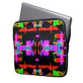 Flippiges cooles buntes Top Design für Laptopschutzhülle (Vorderseite Links)