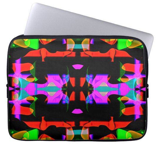 Flippiges cooles buntes Top Design für Laptopschutzhülle (Vorderseite)