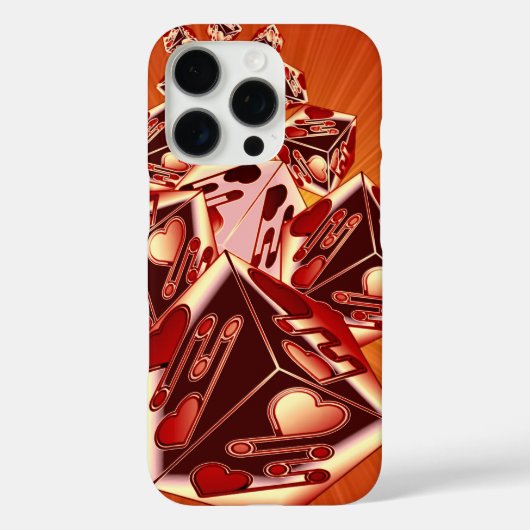 Flippiges cooles Herz Würfel Top Design für Case-Mate iPhone Hülle (Rückseite)