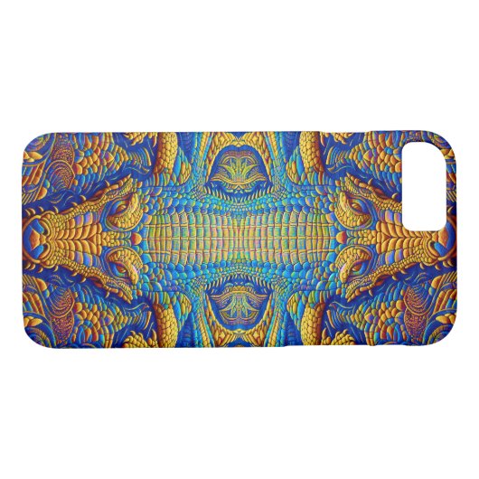 Flippiges cooles Kroko Top Design für Case-Mate iPhone Hülle (Rückseite (Horizontal))