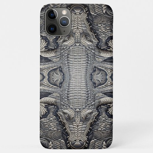 Flippiges cooles Kroko Top Design für Case-Mate iPhone Hülle (Rückseite)