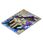 Flippiges Digital farbiges Klavier Notizblock (Linke Seite)