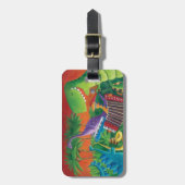 Flippiges Dinosaurier-Band Gepäckanhänger (Vorderseite vertikal)