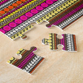 Flippiges Elefant-Kreis-Mosaik mit Streifen Puzzle (Seite)